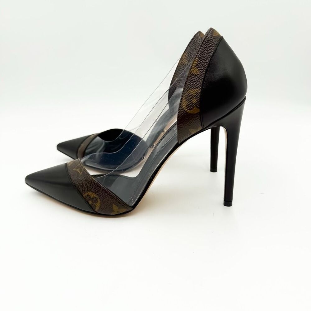 Louis Vuitton LV Monogram Call Back Heels Pumps EU 39.5 US 9.5 - Picture 6 of 12